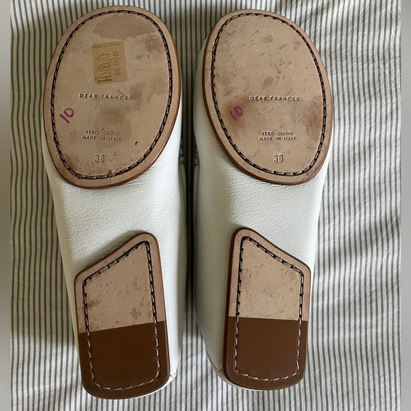 Dear Frances White Leather Driving Moccasin Loafer - Picture 4 of 4